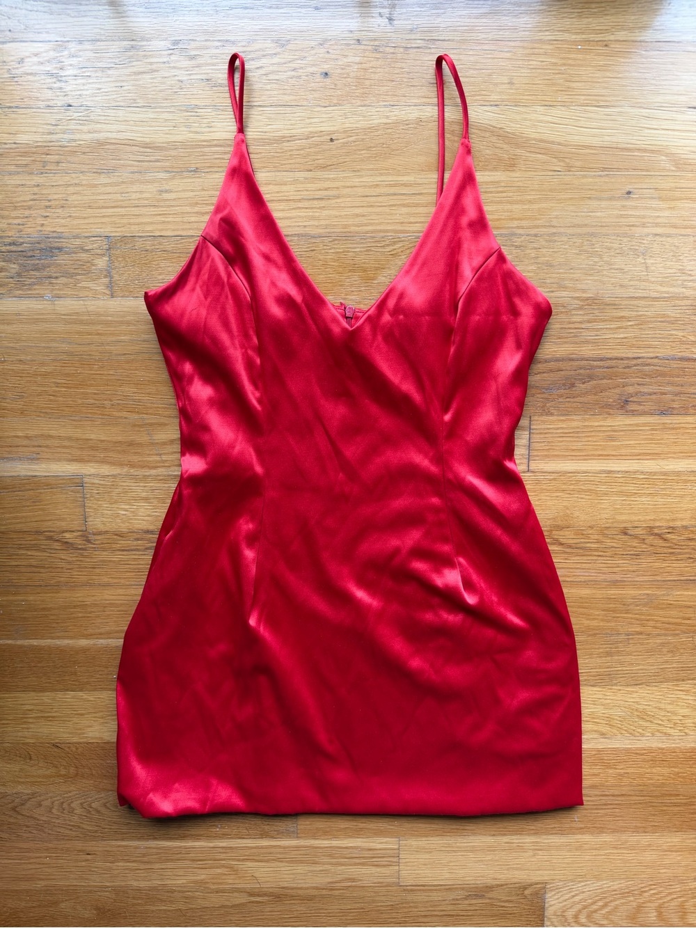 LUX LA Red Satin Mini Dress - Size Small